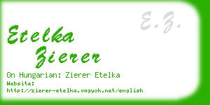 etelka zierer business card